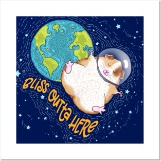 Cosmic Space Guinea Pig Bliss Outta Here Posters and Art